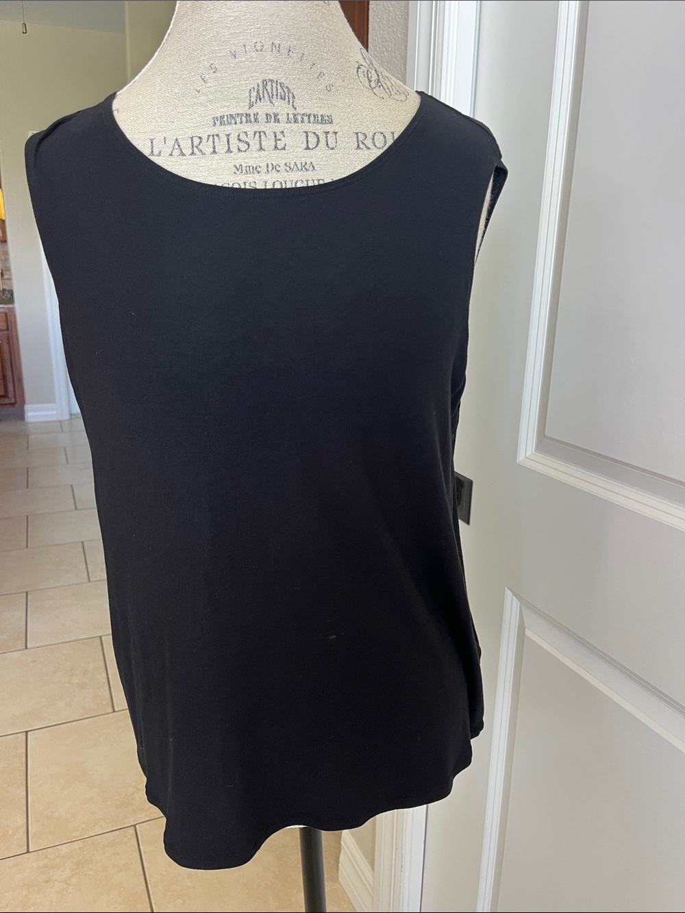 NWT Fenini black rayon spandex tank size medium, made in the USA
